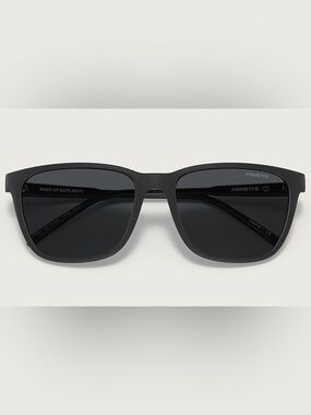 Arnette Cortex Matte Black Square Sunglasses with Dark Lenses